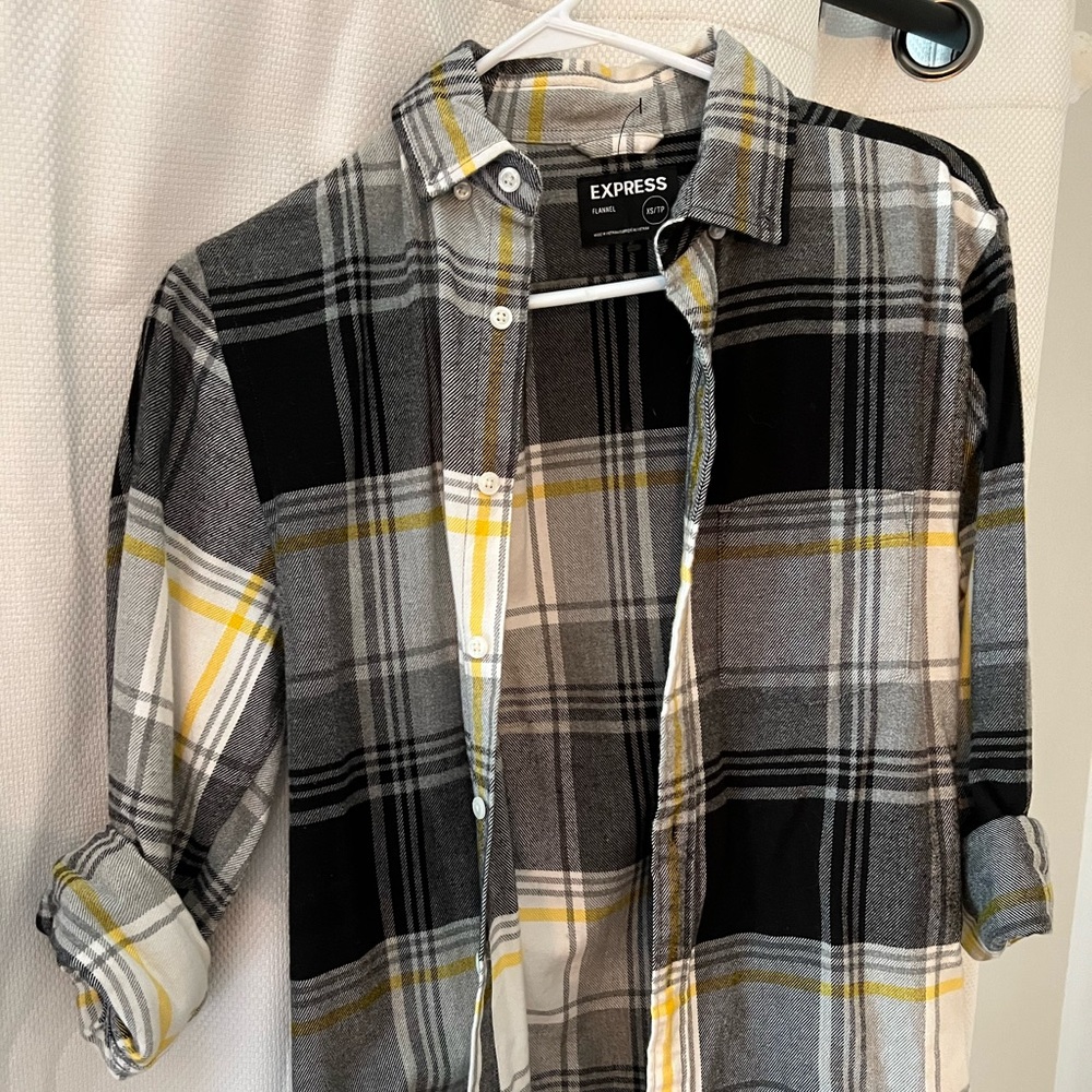 Express Mens flannel button down XS